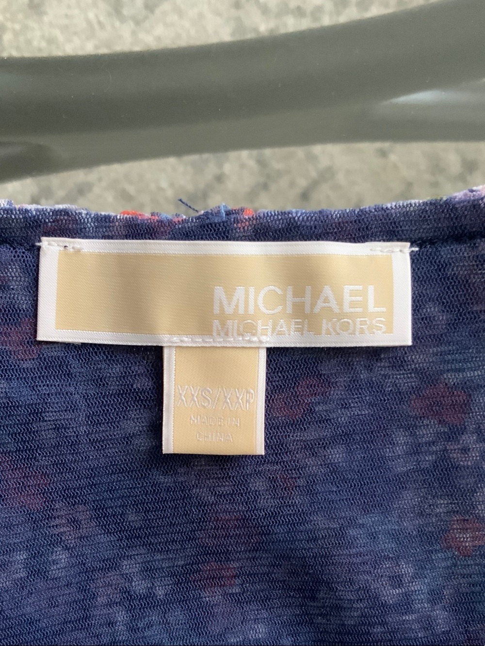 Michael Kors Navy and Pink Floral Wrap Dress XXS - Picture 2 of 5